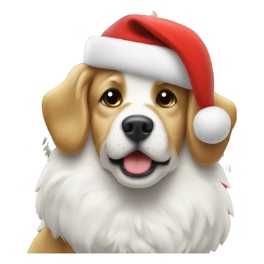Dog with cristmas tree￼ sticker