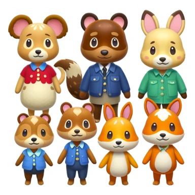 animal crossing characters sticker