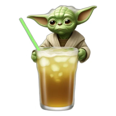 Yoda drink a bear sticker