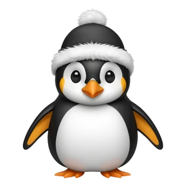 penguen with hat sticker