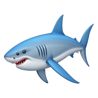 As haz un tiburón con piernas y tenis azules sticker