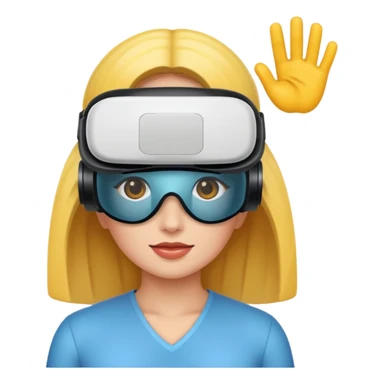 VR wearing woman sticker