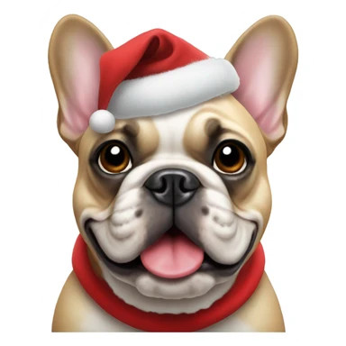 French bulldog Santa sticker