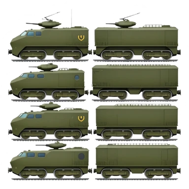 military train transporting armored vehicles, variant 4 sticker