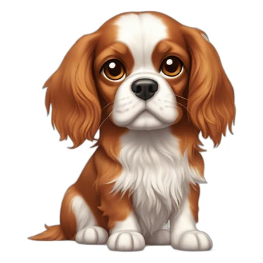 Cavalier king charles jouant à la balle sticker