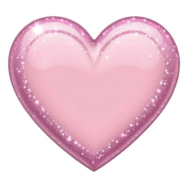 Light pink heart with sparkles  sticker