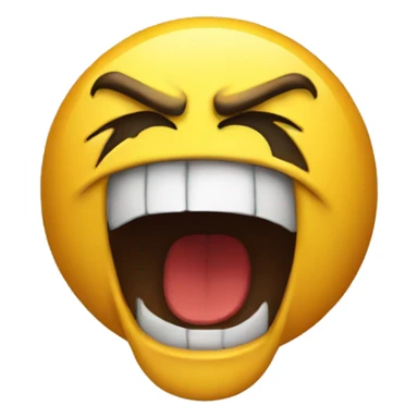 Yelling angry smiley sticker