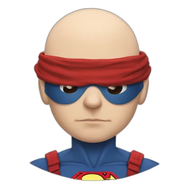 bald superman going to war sticker
