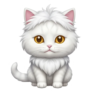 white cat wearing a costume sticker