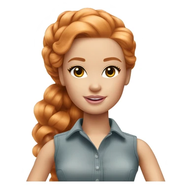 Beautiful Barbie ginger fair skin sticker