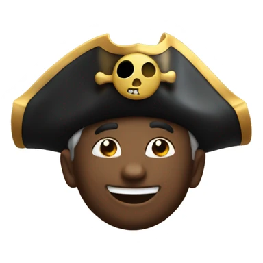 pirate emoji beaming with joy sticker