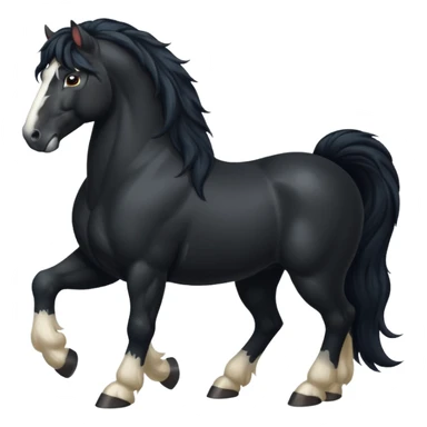 Black Clydesdale  sticker