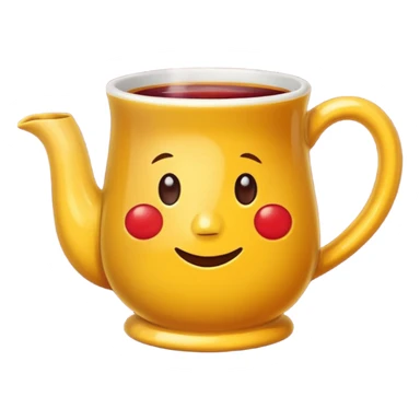a yellow mug with steaming mulled wine sticker
