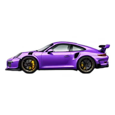 porsche 911 gt3 rs violette sticker