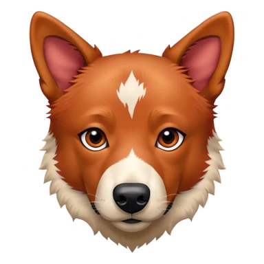 Adult lean Red heeler face and shoulders sticker