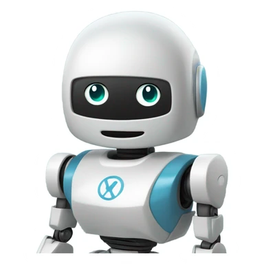 Un robot con imagen en texto diciendo gracias  sticker