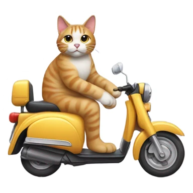 Cat on a scooter sticker