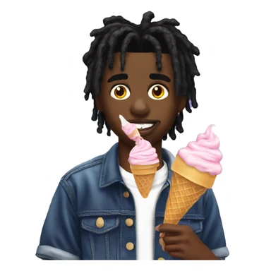 Playboi carti with ice cream sticker