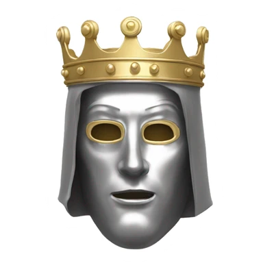 king baldwin IV in silver full face mask up sticker