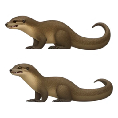 Loutre sur dragon de komodo sticker