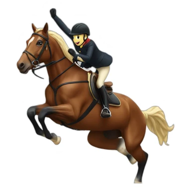 Horse rider jumping sticker
