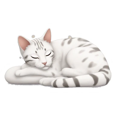 white woman with black hair sleeping with hair snow bengal cat sticker