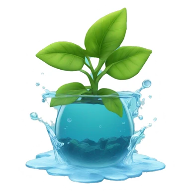 plant in water sticker