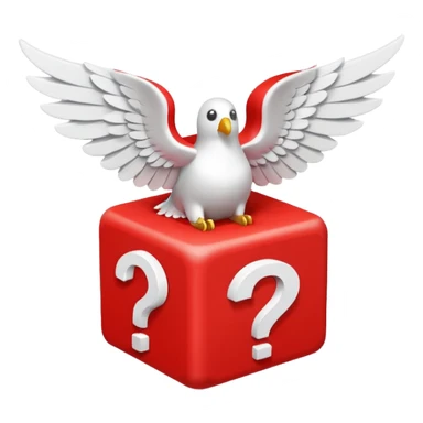 red being the block itself while the white parts are the question marks which are used in all of the lucky blocks, corners, and face. It has 2 white wings on each side sticker
