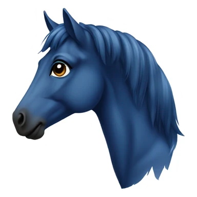 Navy blue baby horse  sticker