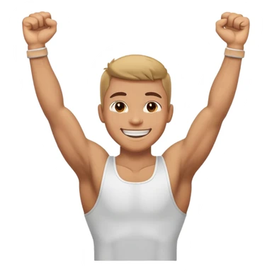 motivated person with arms raised in triumph sticker