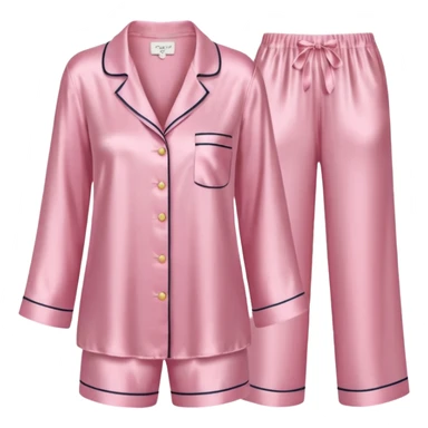 Light pink silk pyjamas set sticker