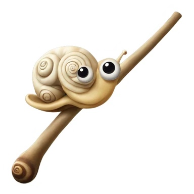 snail with a long stick with and eye on it sticker
