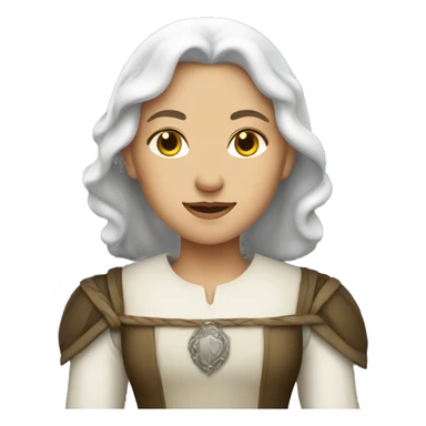 white medieval woman rich sticker