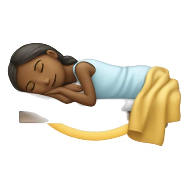 Girl sleeping dreaming of food sticker