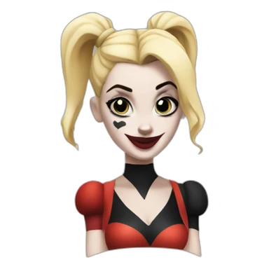 Harley quinn cartoon sticker