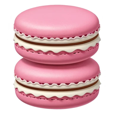 White and pink macaroon sticker