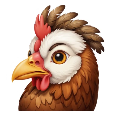 Gallina con un occhio sticker