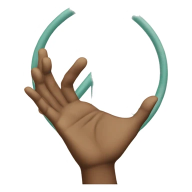 peace symbol above hand sticker