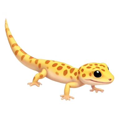 leopard gecko yellow and peach  sticker