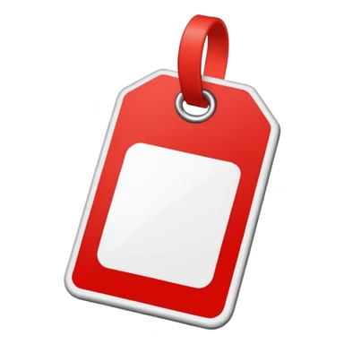 red white Price tag sticker