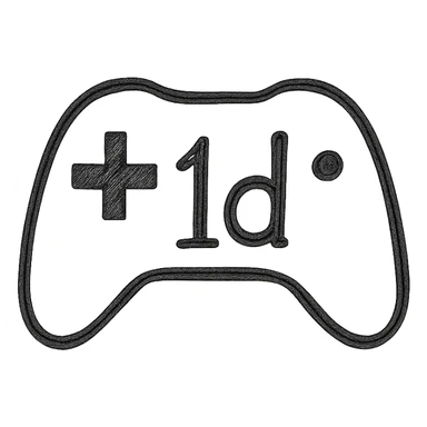 gaming logo with '1d' text, geometric icon style, clean and professional look sticker