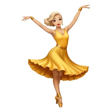 Female dancer doing a jazz dance sticker