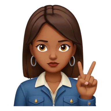 girl with middle finger  sticker