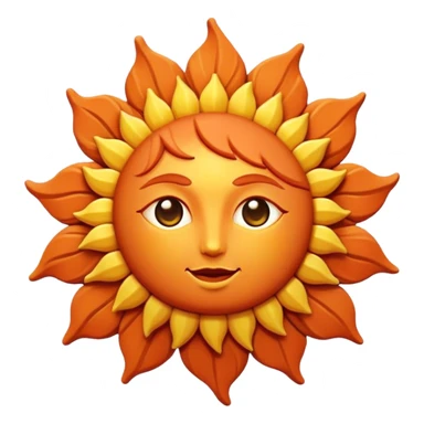 Terracotta sun  sticker