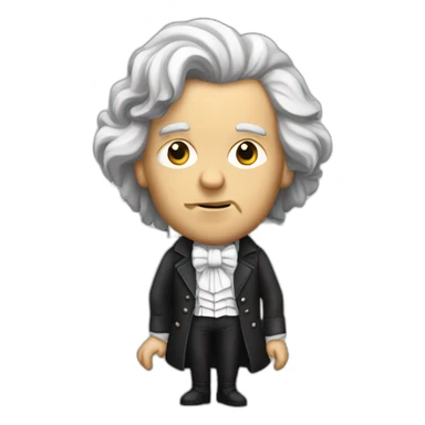 Beethoven pasando la aspiradora sticker