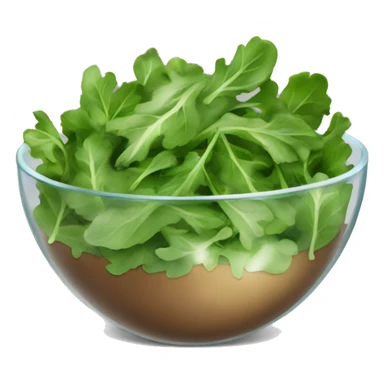 arugula salad with glass bowl sticker
