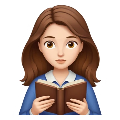 woman reading book sticker