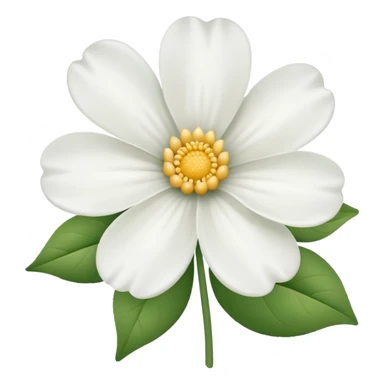 Flower white  sticker
