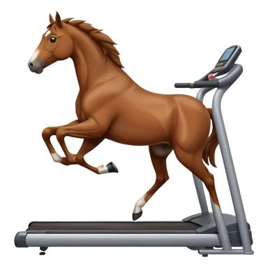 horse on a treadmill sticker