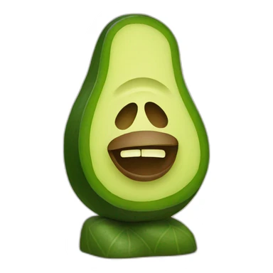 avocado moai statue sticker